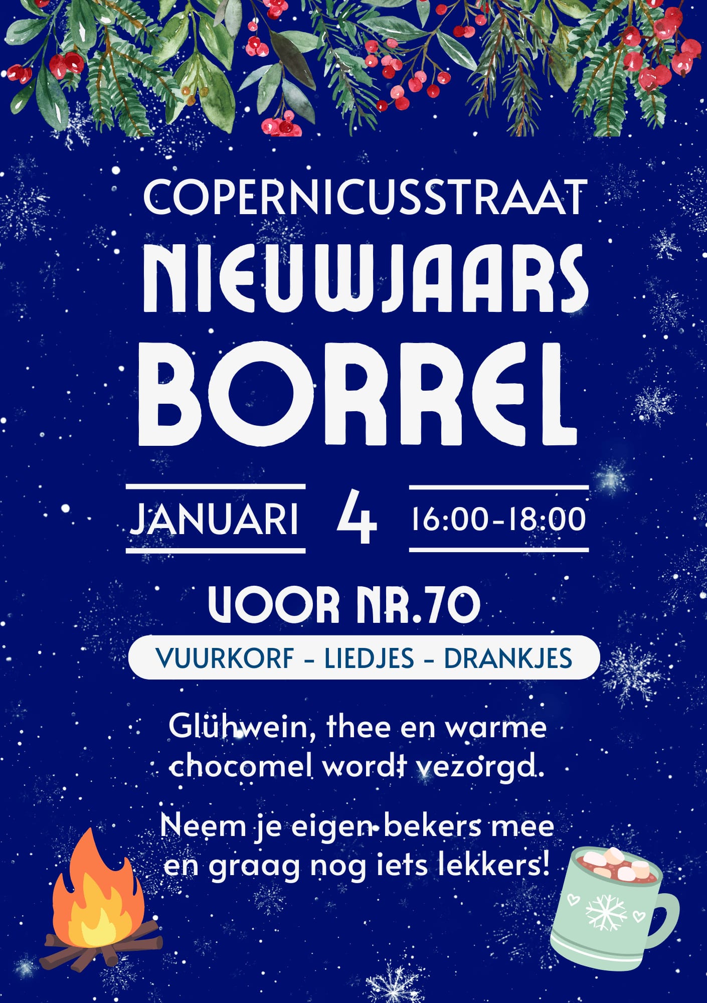 Poster for Nieuwjaars Borrel 2026